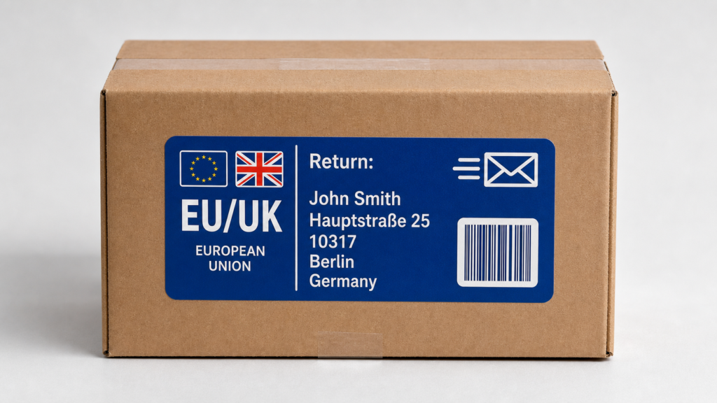 parcel with address